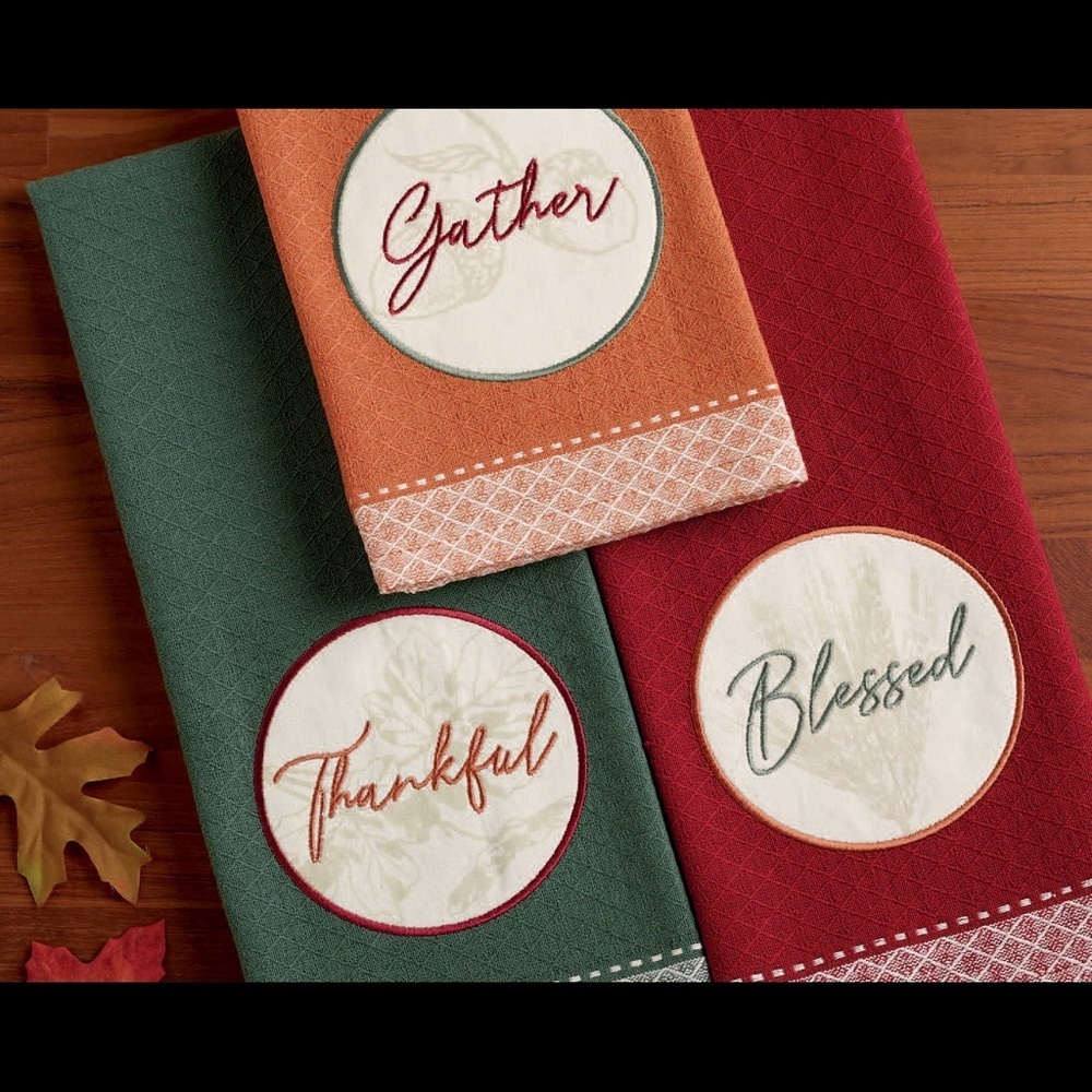 Thanksgiving dishtowels- set of three